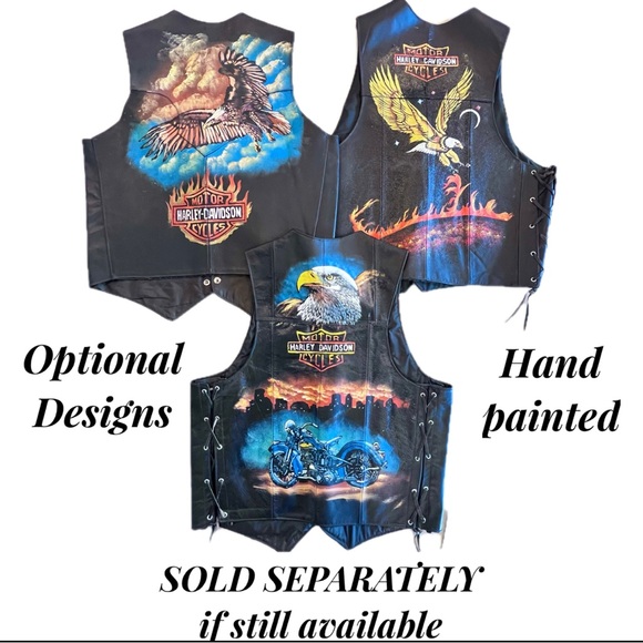 HAND PAINTED DESIGN UNISEX 
UNIQUE BLACK VEST see measurements - Picture 10 of 12